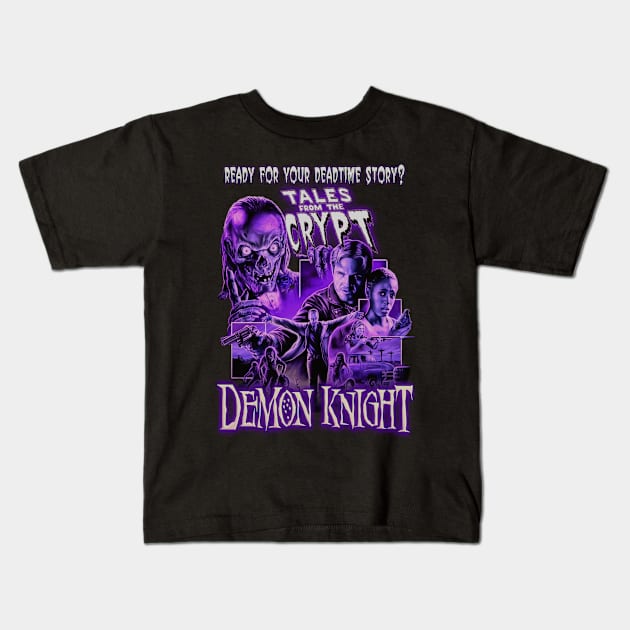 Demon Knight, Classic Horror, (Version 3) Kids T-Shirt by The Dark Vestiary